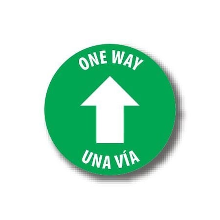 Ergomat 24in CIRCLE SIGNS One Way - Bilingual English/Spanish DSV-SIGN 576 #3865 -UEN